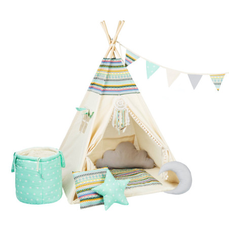 Duży Zestaw Tipi Indiańska Przygoda – Indiańskie Tipi do Pokoju Dziecka | Sówka