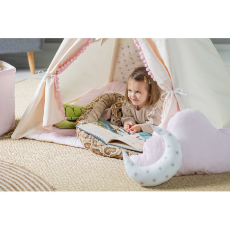 Tipi Królewny z Króliczkiem - Różowe Tipi dla Dziewczynek | Sówka