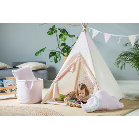 Tipi Królewny z Króliczkiem - Różowe Tipi dla Dziewczynek | Sówka