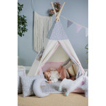 Zestaw Tipi Gwiazdkowa Perełka z Dwoma Poduszkami i Kołderką | Sówka