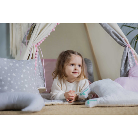 Zestaw Tipi Gwiazdkowa Perełka z Dwoma Poduszkami i Kołderką | Sówka