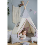 Zestaw Tipi Gwiazdkowa Perełka z Dwoma Poduszkami i Kołderką | Sówka