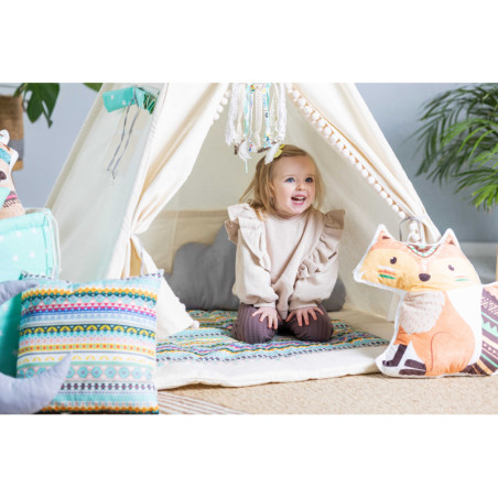 Tipi w Stylu Indiańskim z Poduszką Lew Szaman i Kołderką | Sówka