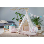 Uroczy namiot tipi dla dziewczynki - Pudrowy kwiatuszek | Sklep Sówka