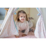 Uroczy namiot tipi dla dziewczynki - Pudrowy kwiatuszek | Sklep Sówka