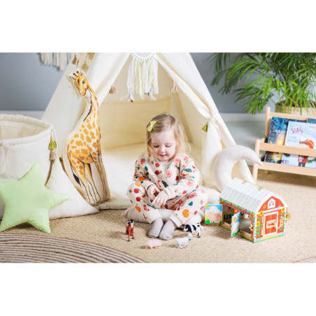 Kremowy namiot tipi z frędzlami w stylu boho | Sklep Sówka