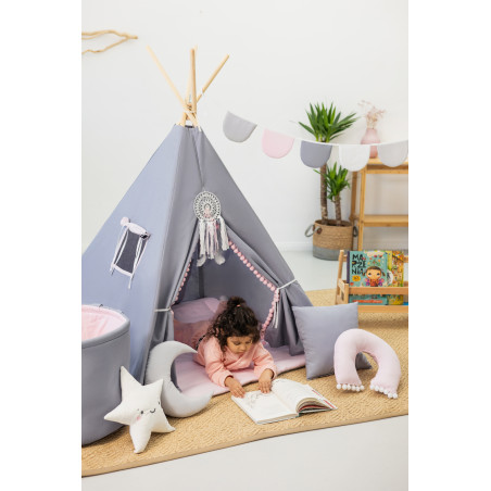 Tipi Różowy Zajączek ze Stabilizatorem i Kijkami Sosnowymi | Sówka