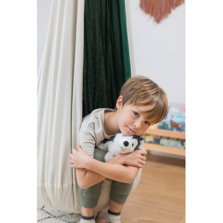 Kokon Dżunglowa Kryjówka – wiszące siedzisko z bawełny dla dzieci