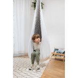 Kokon dla dzieci „Mała Gwiazdeczka" – bawełniany, biały z gwiazdkami | Sówka Design