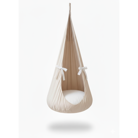 Huśtawka Kokon „Cudna Beza" Bawełna + Minky | Sówka Design