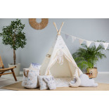 Namiot Tipi „Pastelowi Przyjaciele"- Mega Duży Zestaw| Pastelowe Leśne Zwierzątka