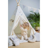 Namiot Tipi „Pastelowi Przyjaciele"- Samo Tipi | Pastelowe Leśne Zwierzątka