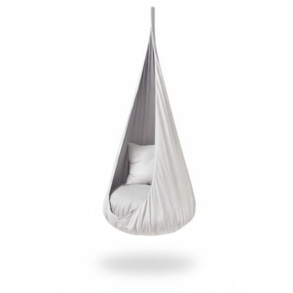 Huśtawka Kokon dla Dzieci Szara Myszka | Bawełna Jasnoszara Styl Skandynawski