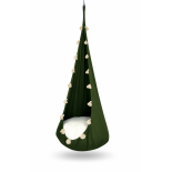 Huśtawka Kokon Premium Szmaragdowy Frędzelek dla Dzieci | Sówka